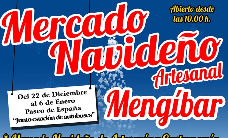 Mercadillo navideño artesanal, en el Paseo de España de Mengíbar, desde el día 22 de diciembre
