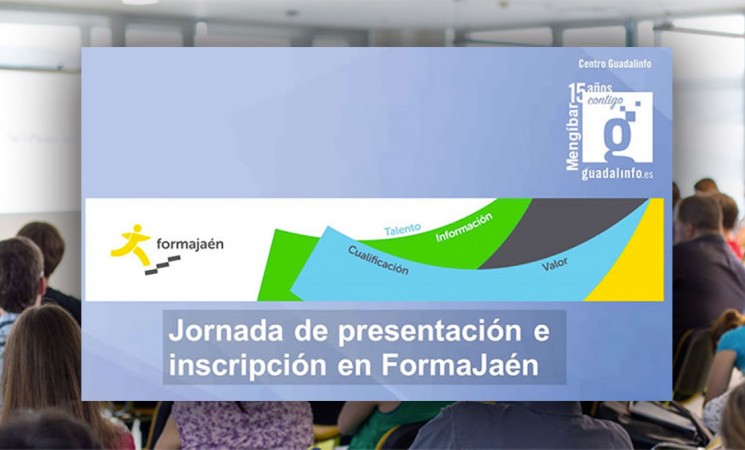 Sesión informativa sobre los cursos de FormaJaén en el Centro Guadalinfo de Mengíbar
