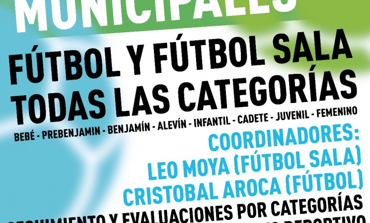 Abierto el plazo de inscripción para las Escuelas Deportivas Municipales de Fútbol y Fútbol Sala