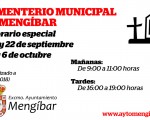 Horario especial del Cementerio de Mengíbar el 21 y 22 de septiembre y 5 y 6 de octubre