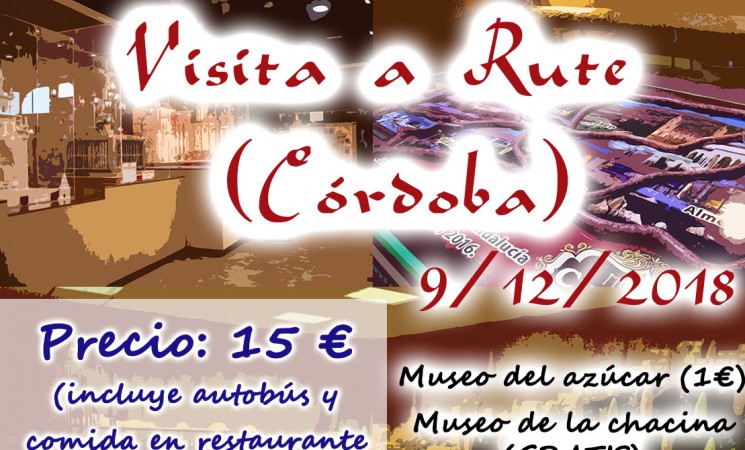 La Concejalía de Turismo de Mengíbar organiza una visita a Rute (Córdoba) el próximo 9 de diciembre de 2018