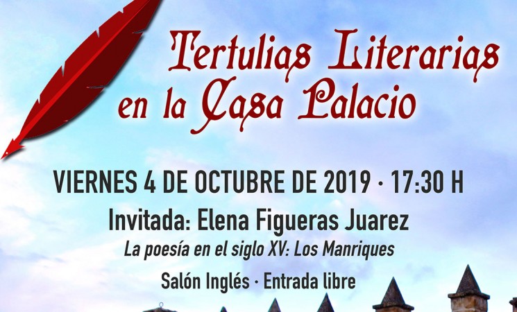 Elena Figueras Juárez, nueva invitada a las Tertulias literarias en la Casa Palacio de Mengíbar