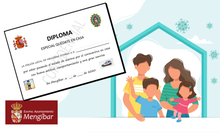 Coronavirus: Diploma de la Policía Local a los niños de Mengíbar por su comportamiento ejemplar durante el confinamiento
