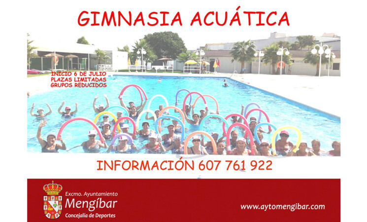 Clases de gimnasia acuática en la Piscina Municipal de Mengíbar, a partir del 6 de julio de 2020