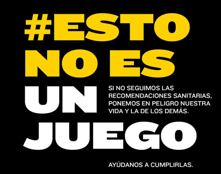 Coronavirus: Nueva campaña #EstoNoEsUnJuego