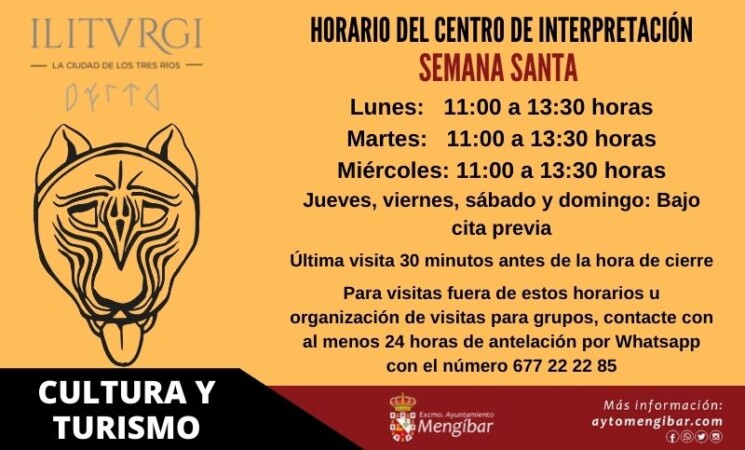 Centro de Interpretación de Iliturgi en Mengíbar. Horario especial Semana Santa 2022