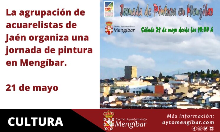 La Agrupación de Acuarelitas de Andalucía celebra una jornada de pintura en Mengíbar este próximo fin de semana