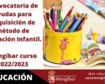Becas para la adquisición del método escolar infantil para el curso 2022/2023