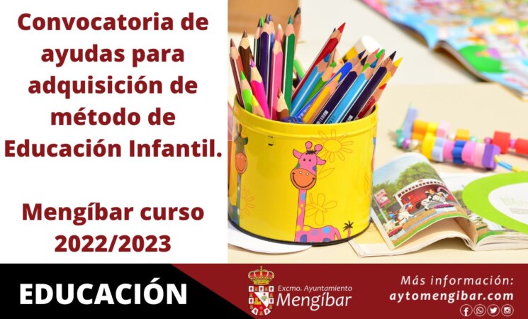Becas para la adquisición del método escolar infantil para el curso 2022/2023
