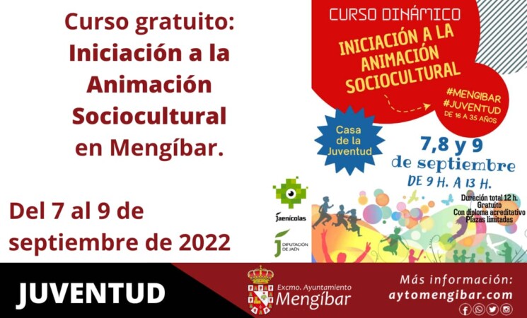 Curso gratuito de Iniciación a la Animación Sociocultural en Mengíbar