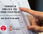 El Ayuntamiento de Mengíbar expone el censo electoral
