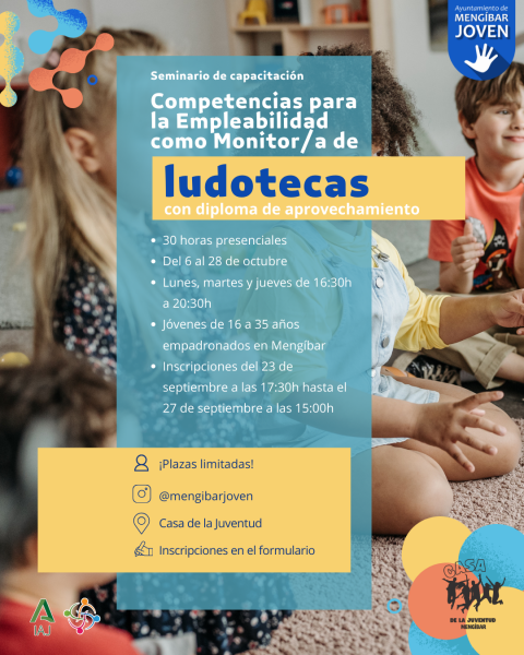 Historia de Instagram anuncio ludoteca para niños moderno geométrico azul amarillo (1)